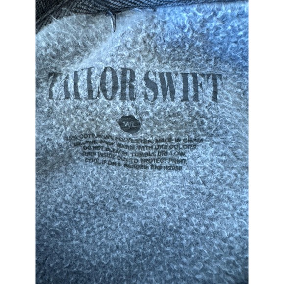 Taylor Swift Sweatshirt Womens Large Gray Reputation Hoodie Pullover Album - Picture 2 of 6